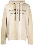 Mostly Heard Rarely Seen Spliced Text long-sleeve hoodie