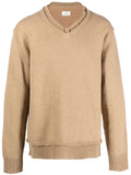 Maison Margiela V-neck elbow-patch jumper