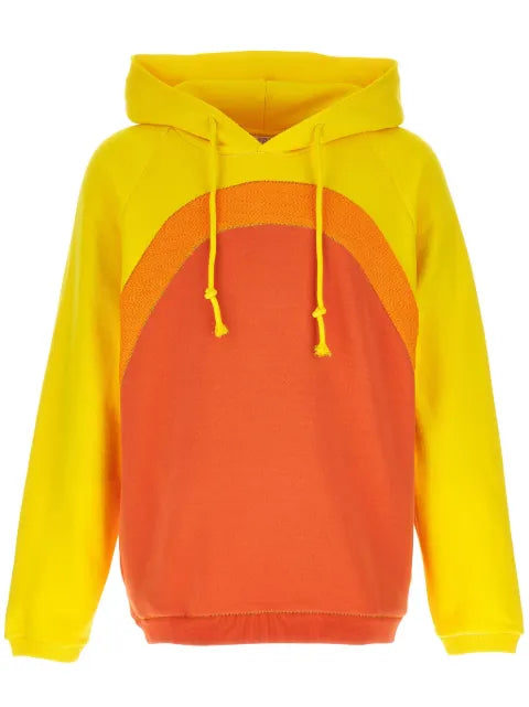 ERL gradient-effect panelled cotton hoodie