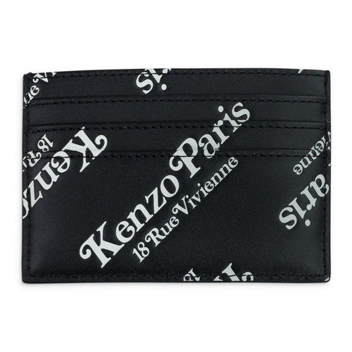 Black Allover Print Cardholder