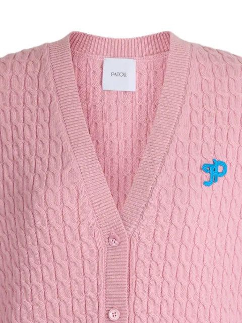 Patou JP cable-knit cardigan
