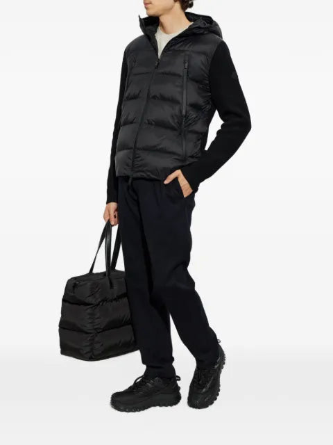 Moncler wool padded zip-up cardigan