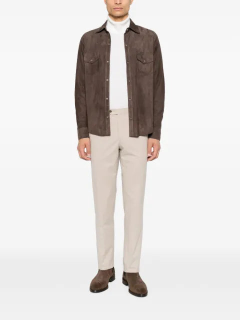 Eleventy suede panelled jacket