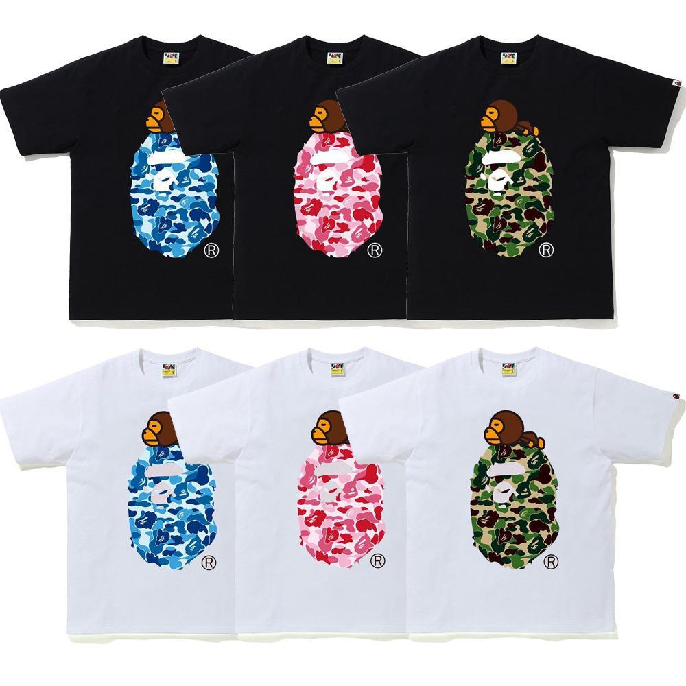 Bape Camo Ape Head Print Graphic Short Sleeve Tee Streetwear Unisex
