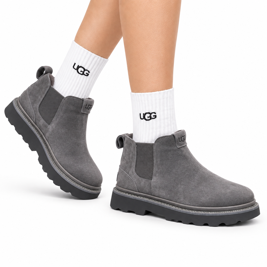 UGG Gray Suede Chelsea Casual Shoes