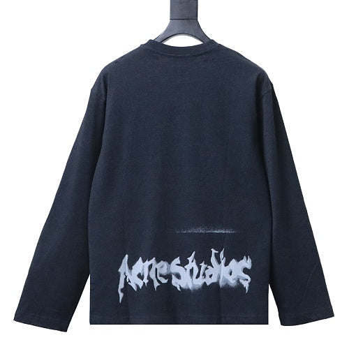 AC Logo long-sleeve gothic t-shirt black