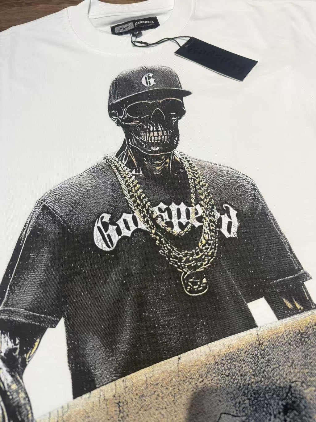 Godspeed Skull Surfer Graphic T-Shirt