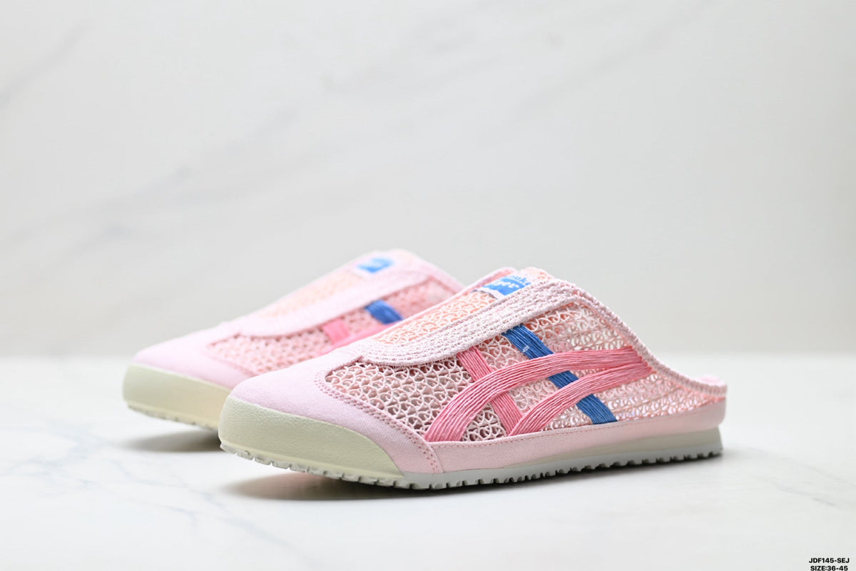 Onitsuka Tiger Retro Sabot Pink Mesh Multicolor Unisex Shoes Style 24