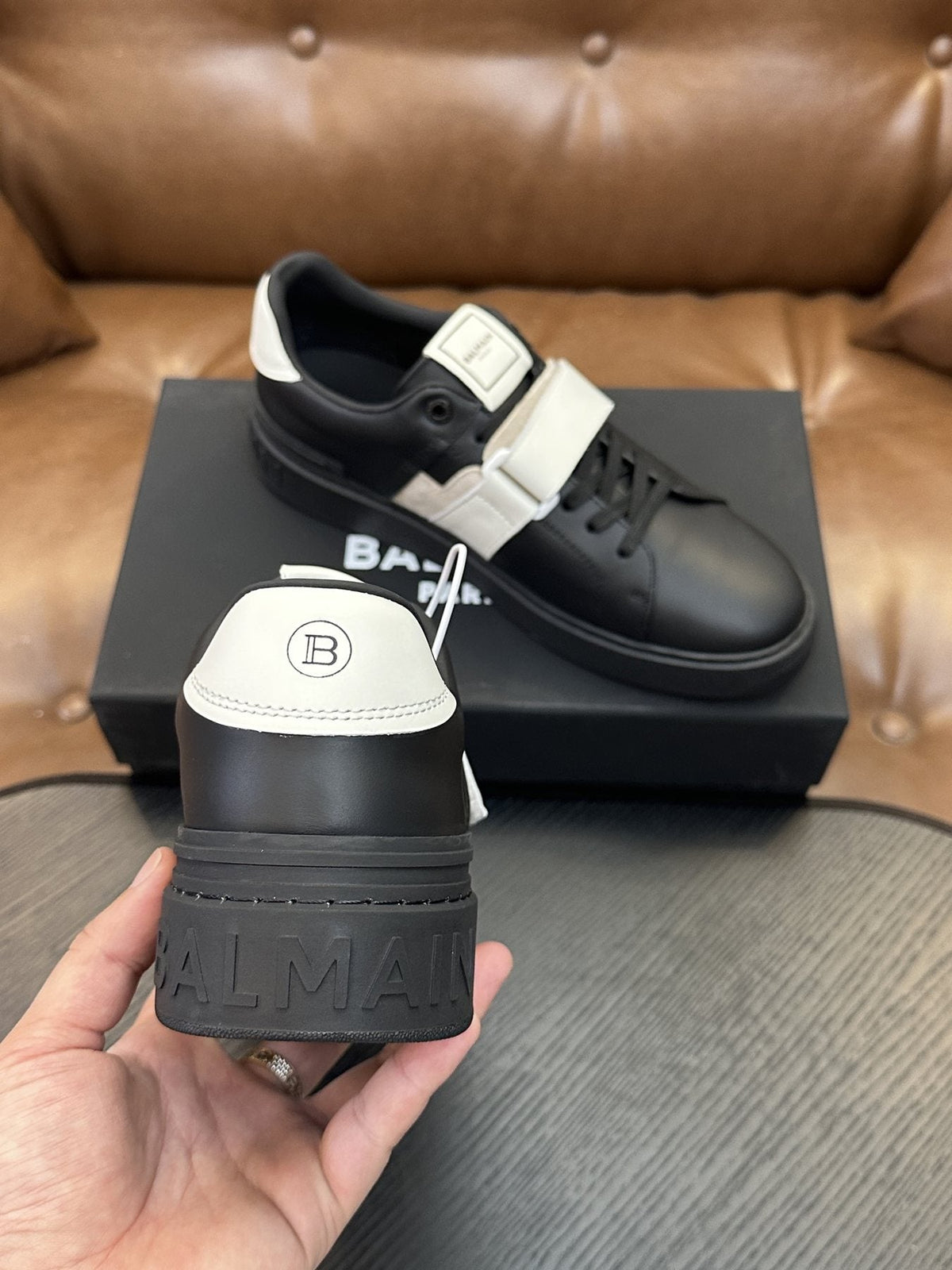 Balmain B-Skate Strap Sneakers