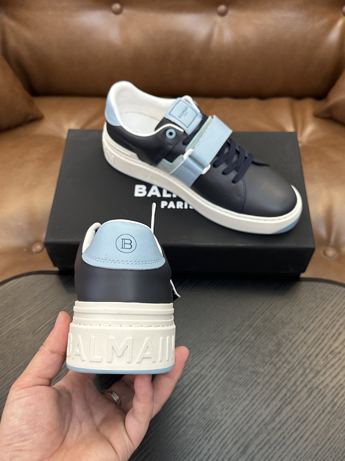 Balmain B-Skate Strap Sneakers