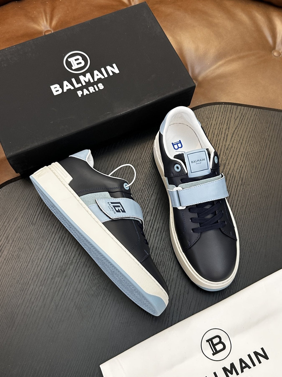 Balmain B-Skate Strap Sneakers