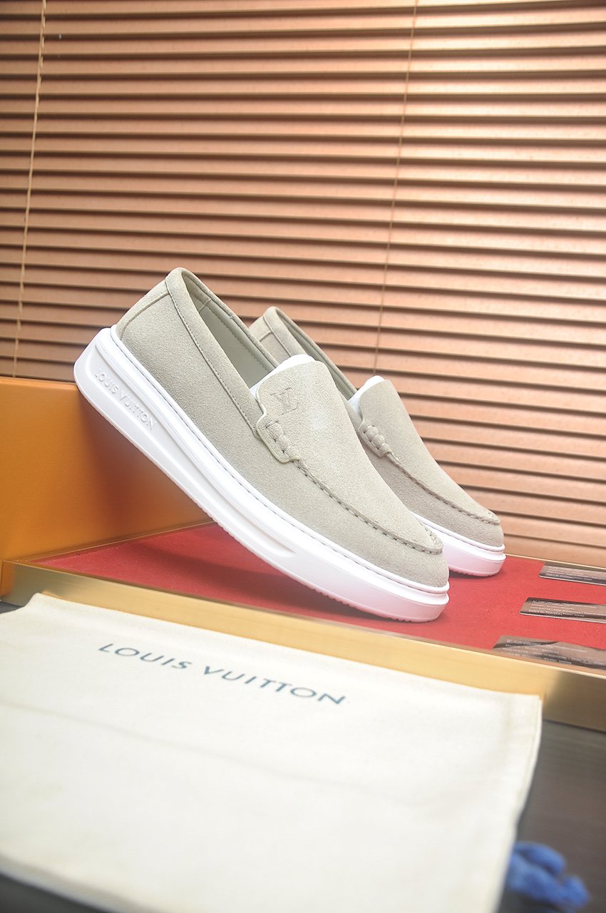 Louis Vuitton Men's Moc-Toe Slip-On Shoes