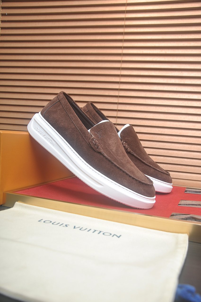 Louis Vuitton Men's Moc-Toe Slip-On Shoes