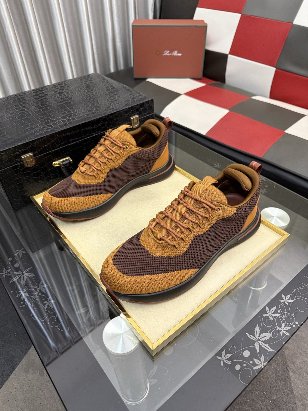 Two-Tone Low-Top Sneakers