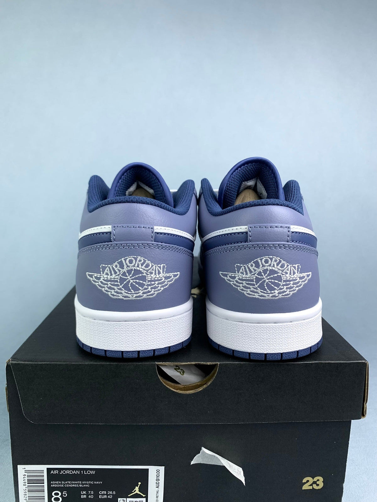 Air Jordan 1 Low Navy Blue 553558-414 Unisex Sneakers