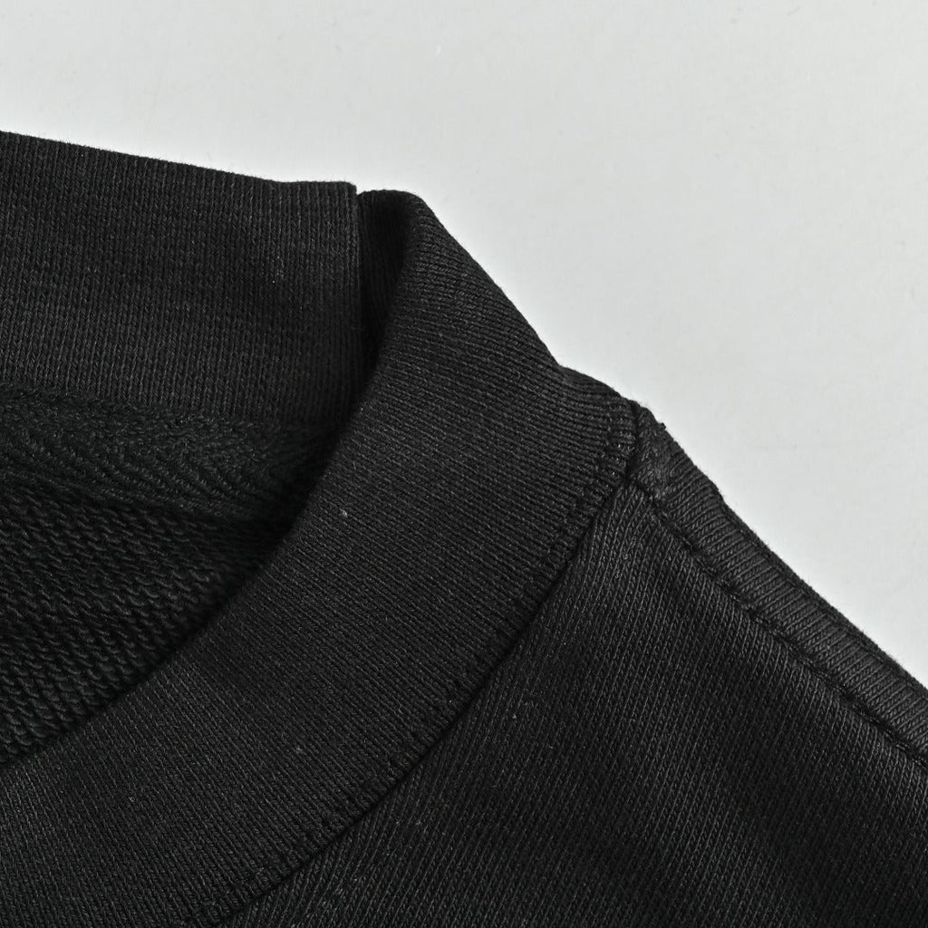 Moncler 26SS Archive Artistic Script Logo Crew Neck Sweatshirt — Black